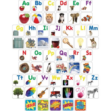 Barker Creek Learning Magnets® - Letters with Pictures, 60 Magnetic pieces/Package 1150